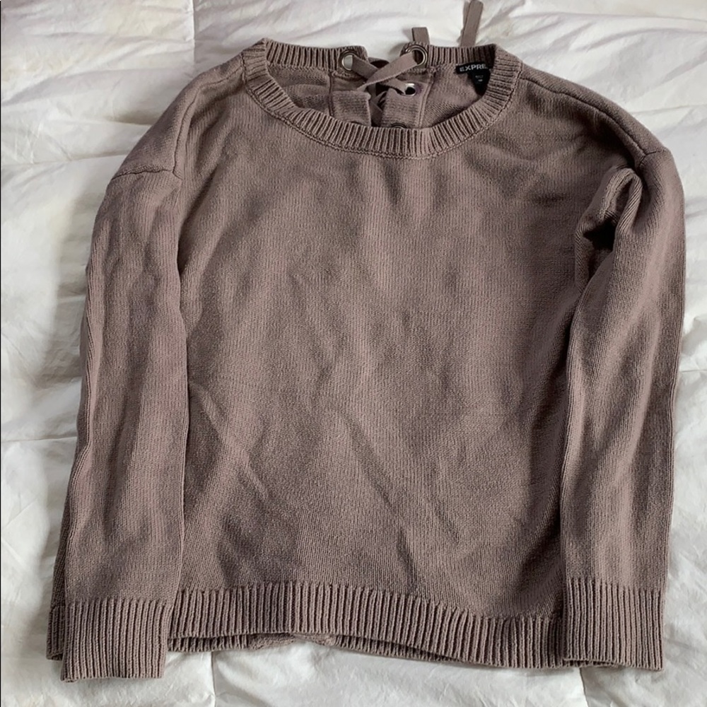 Express pullover woven sweater